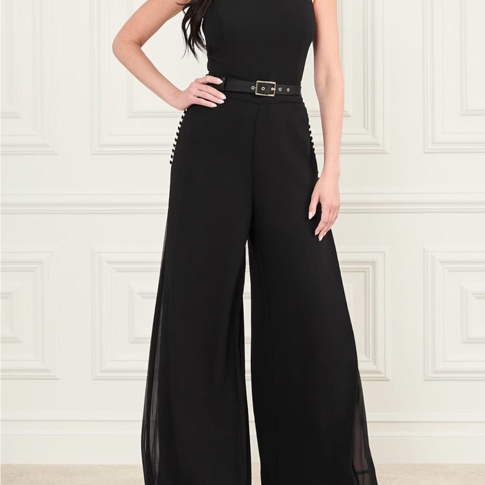 Guess by Marciano Black Belted Jumpsuit